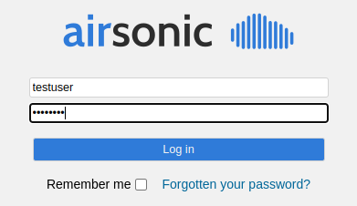 airsonic_pass Password entered