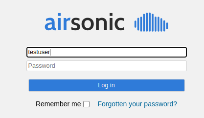 as_testuser Username field filled out